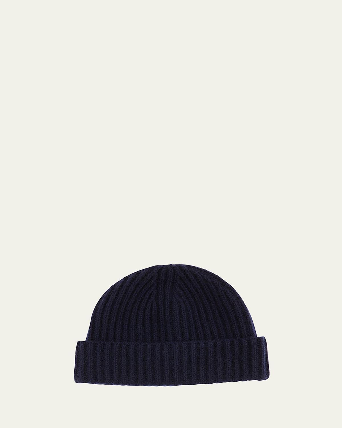 Mens Rib-Knit Cashmere Beanie Hat Product Image