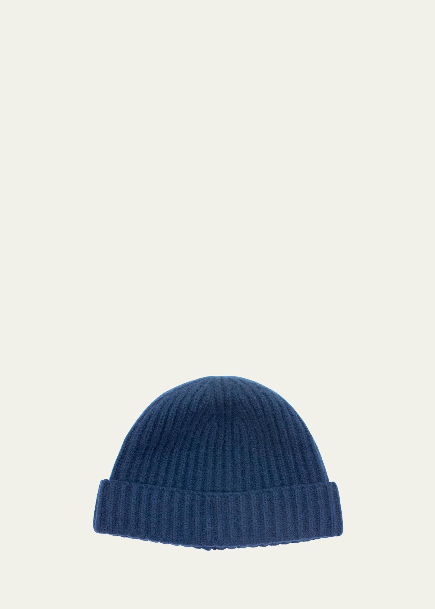 Mens Rib-Knit Cashmere Beanie Hat Product Image