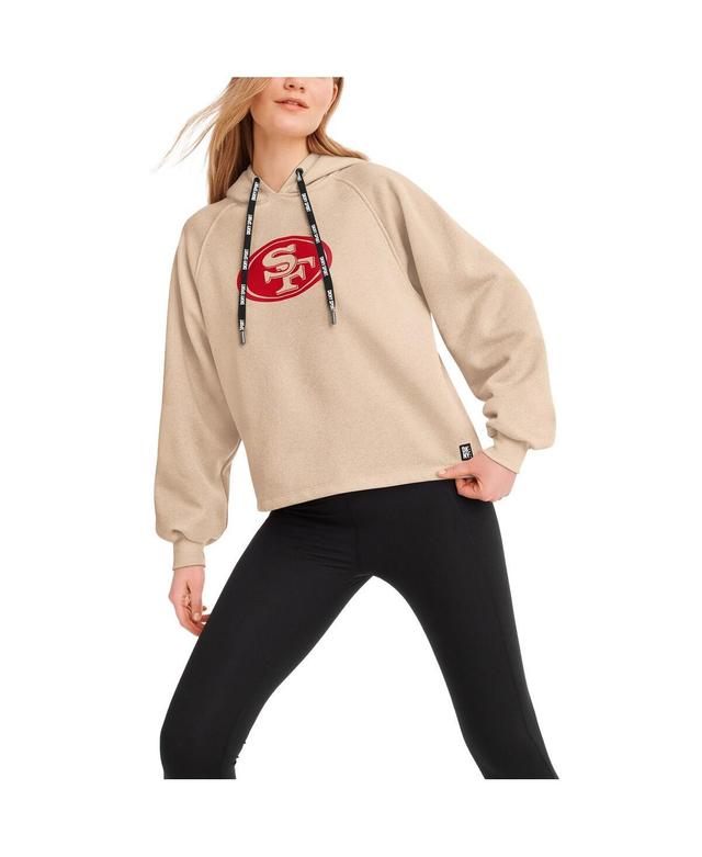 Womens Dkny Sport Cream San Francisco 49ers Debbie Dolman Raglan Pullover Hoodie Product Image