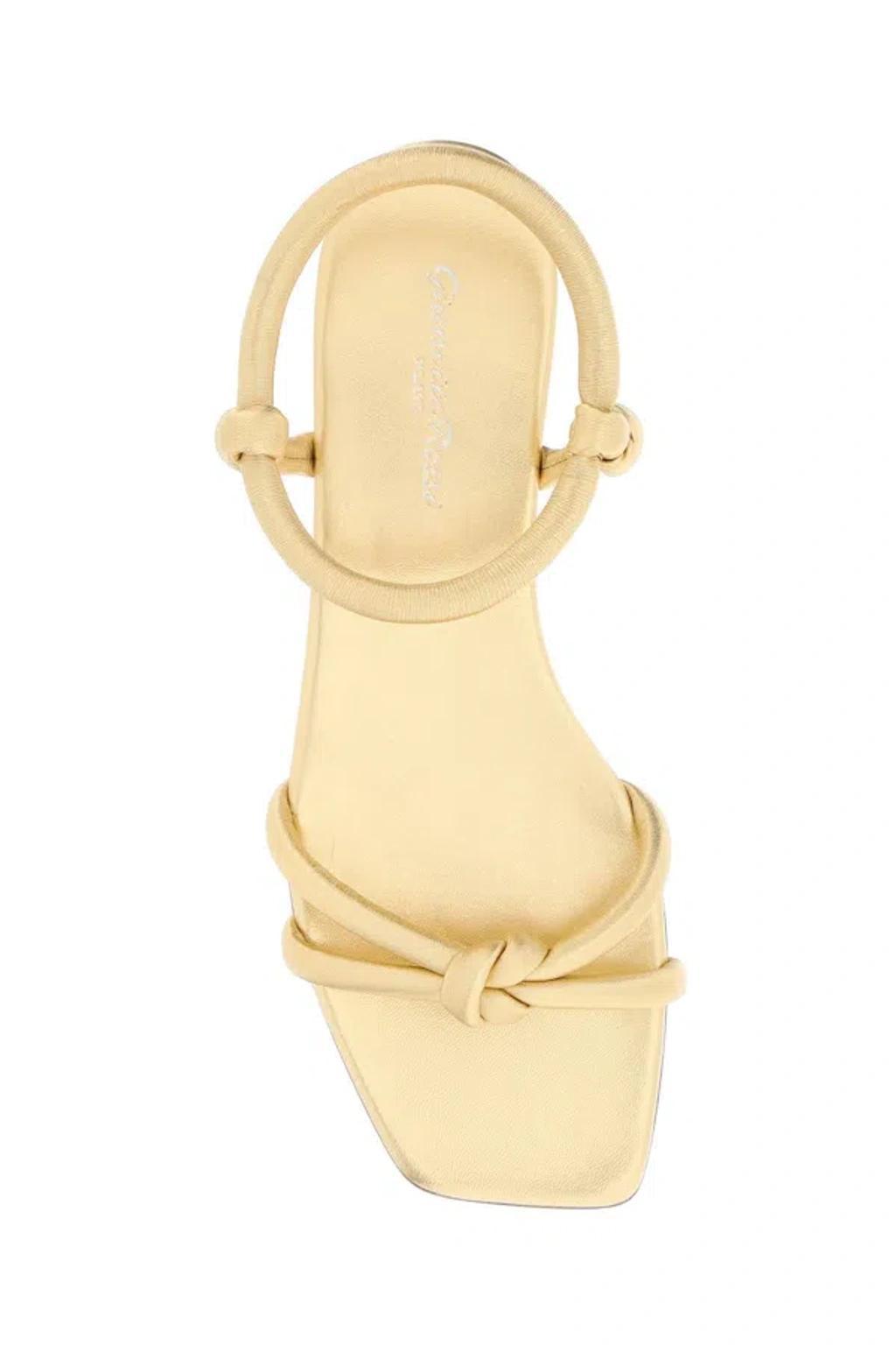 GIANVITO ROSSI Sandals In Gold Product Image