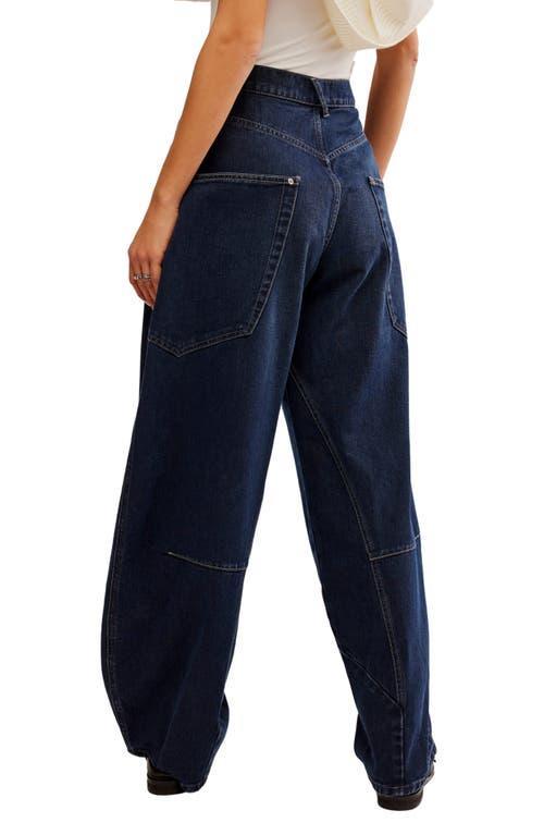 Sugar & Spice Barrel Leg Jeans In Spooky Blue Product Image