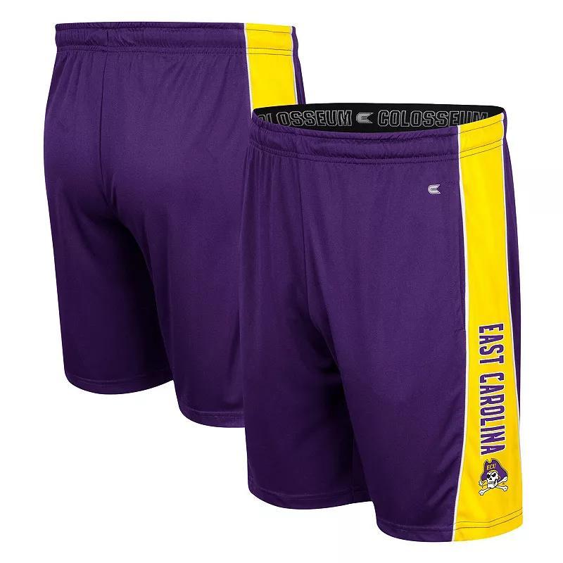 Mens Colosseum Purple ECU Pirates Panel Shorts Product Image