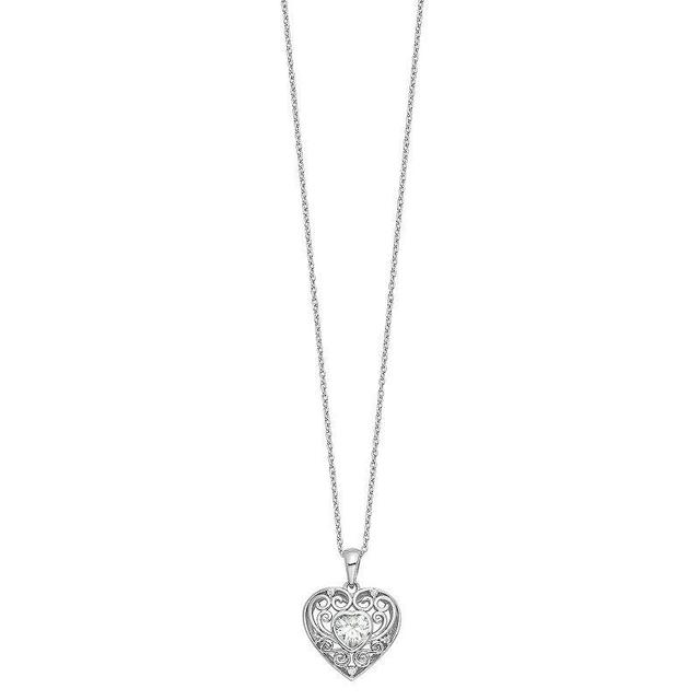 Sophie Miller Sterling Silver Cubic Zirconia Necklace, Womens Product Image