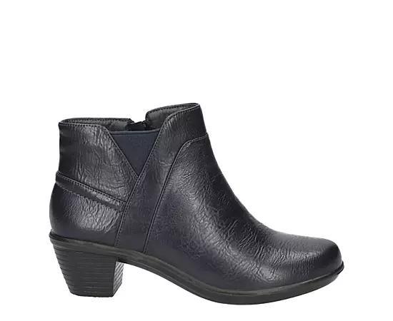 Easy Street Mindy Womens Block Heel Ankle Boots Blue Product Image