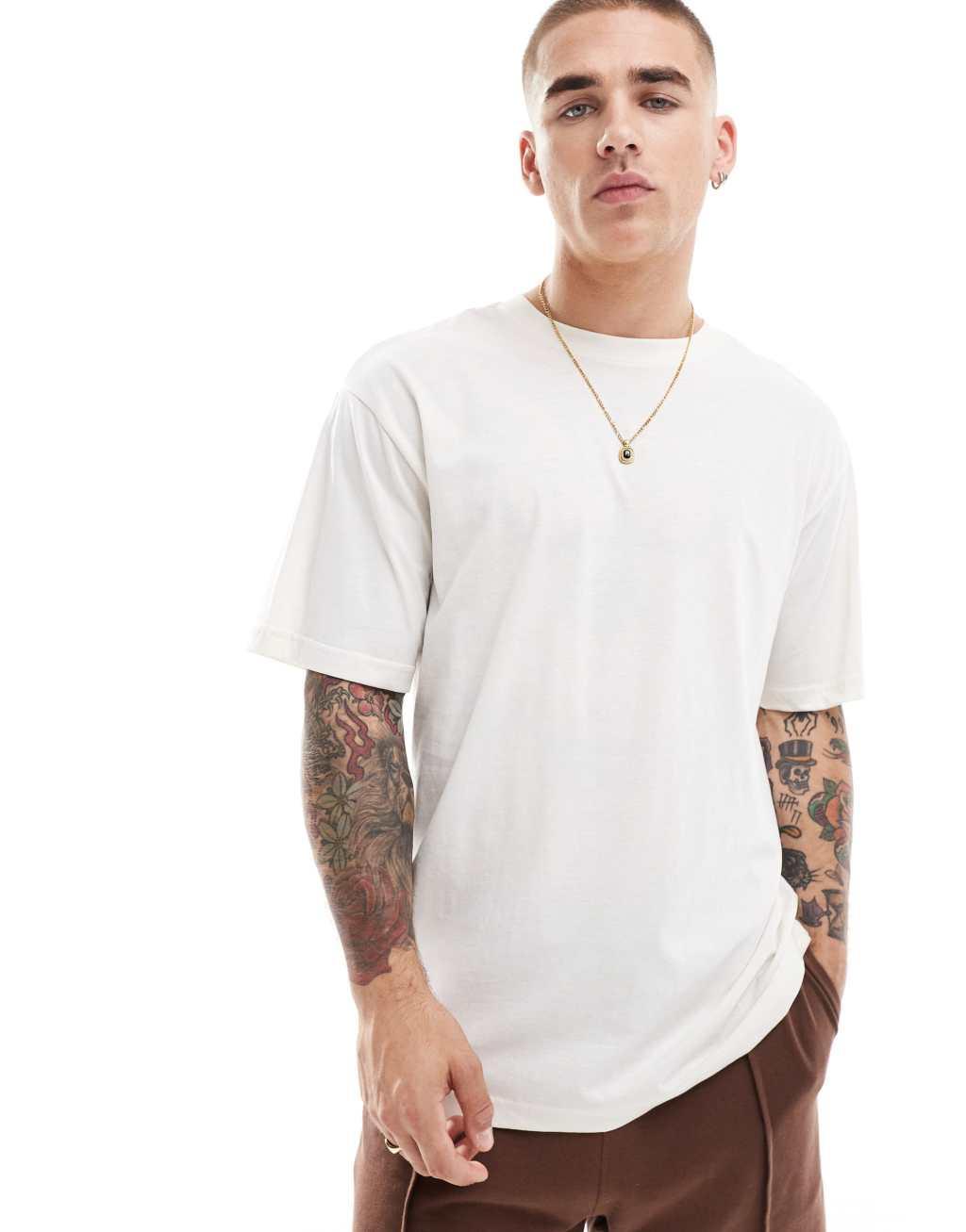 ONLY & SONS relaxed fit t-shirt with Acapulco back print in off white Product Image