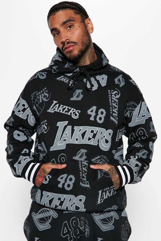 Lakers Face Up Hoodie - Black Product Image