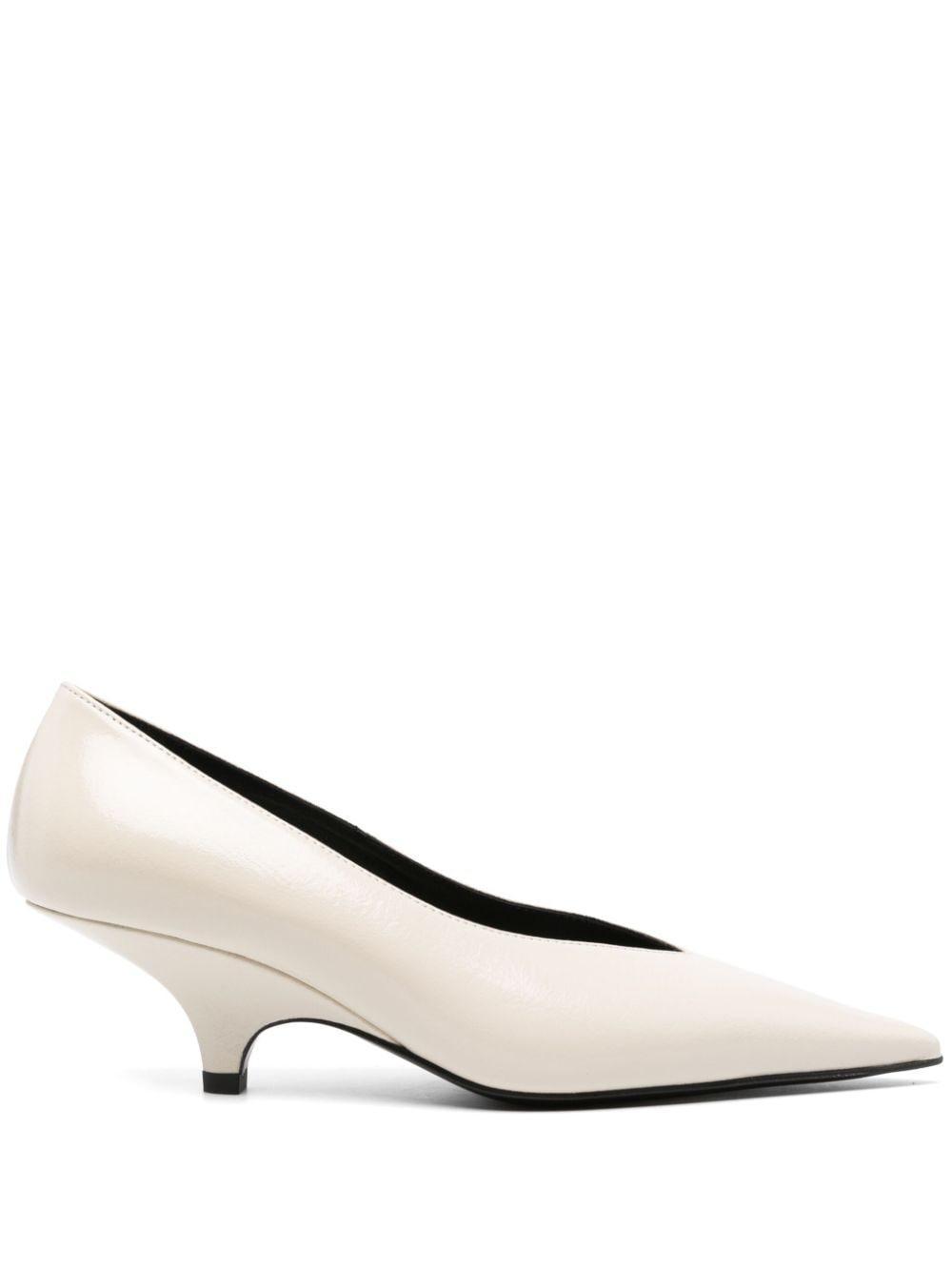 40mm The Wedge-heel Pump In White Product Image