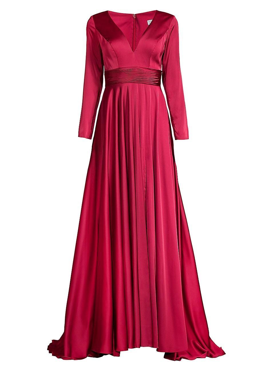 Womens Satin Empire Waist Ballgown Product Image