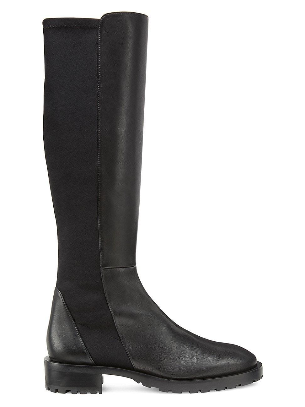 5050 Leather Lug-Sole Knee Boots Product Image