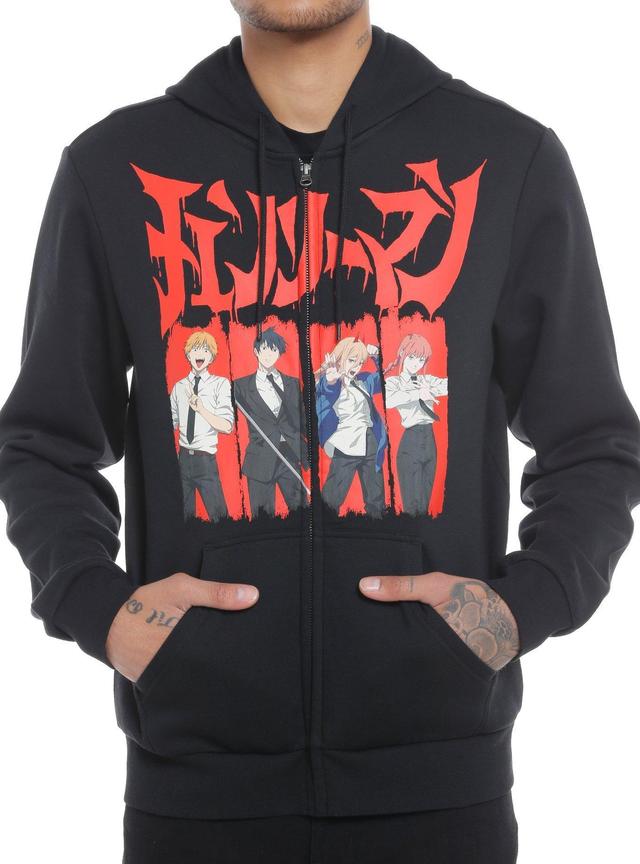 Chainsaw Man Red Group Panels Hoodie Product Image