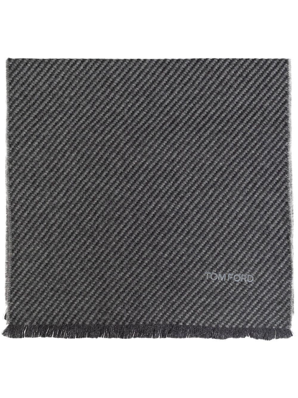 TOM FORD Virgin Wool Scarf In Grey Product Image