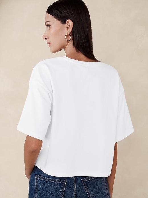 Heavy Cotton Boxy Crop T-Shirt Product Image