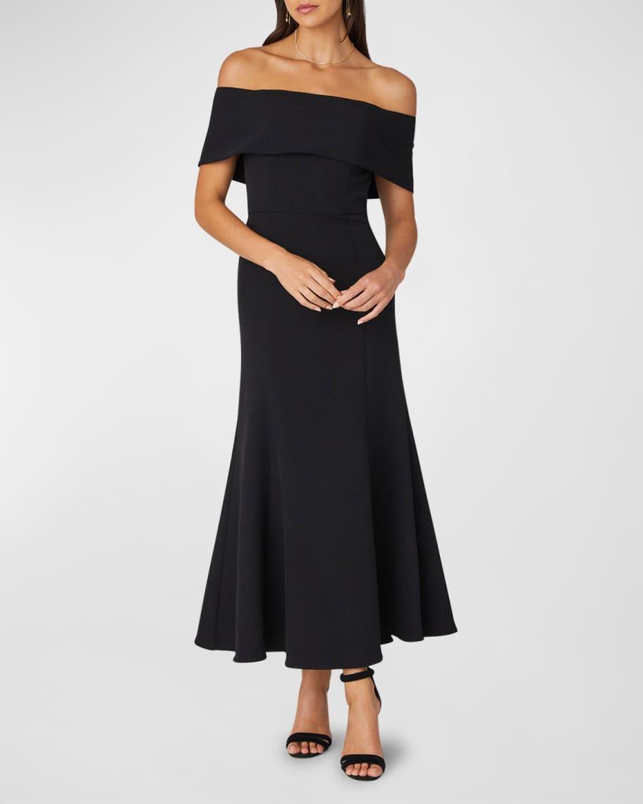 Ria Off-Shoulder Stretch Crepe Maxi Dress Product Image