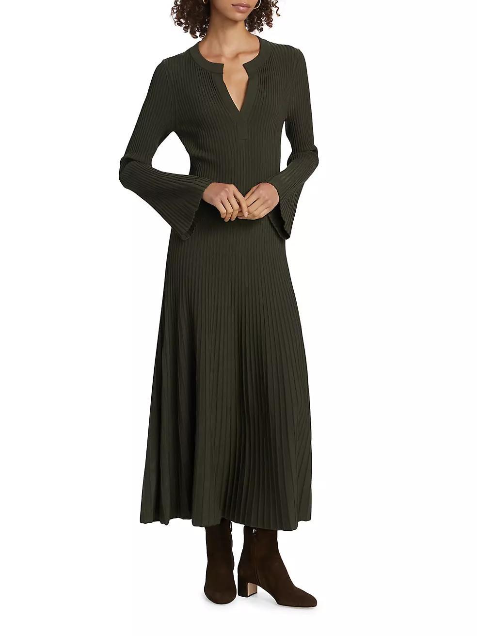 Genna Ribbed Fit & Flare Dress Product Image