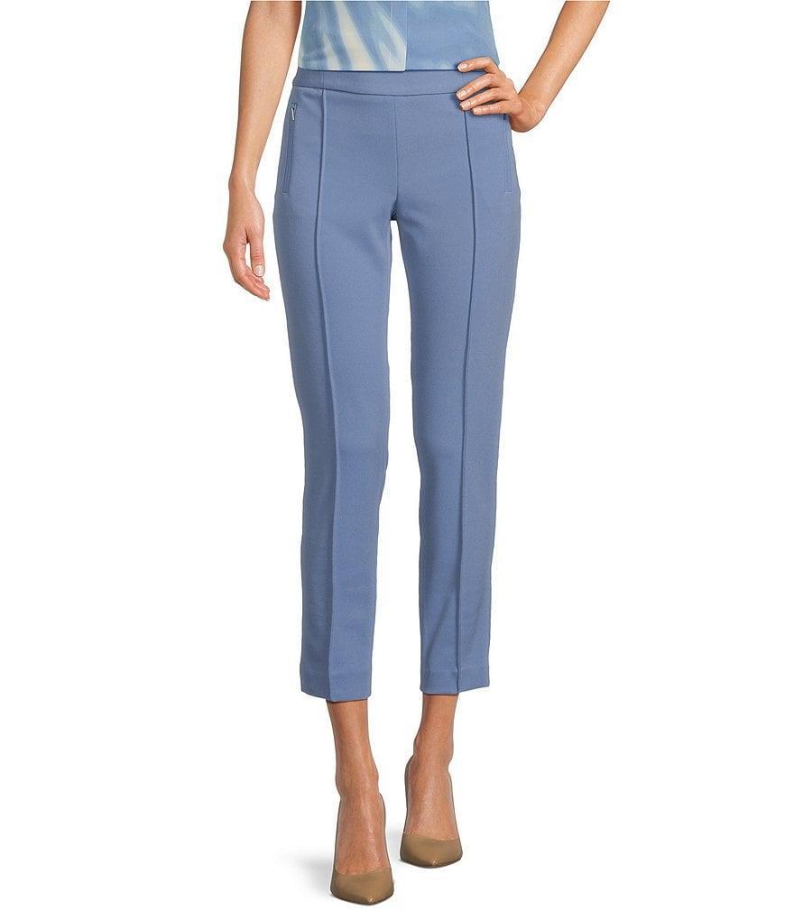 Calvin Klein Stretch Scuba Crepe Slim Leg Elastic Back Coordinating Pants Product Image