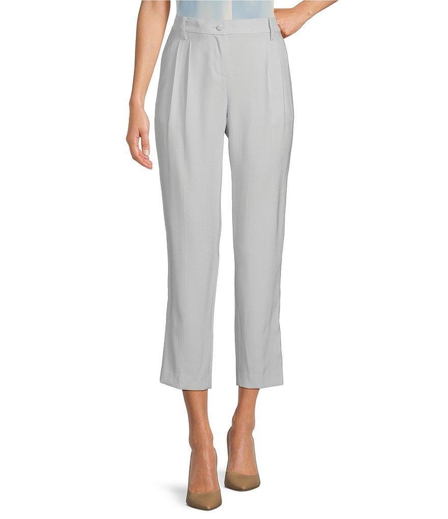 Calvin Klein Twill Slim Leg Cropped Elastic Back Coordinating Pants Product Image