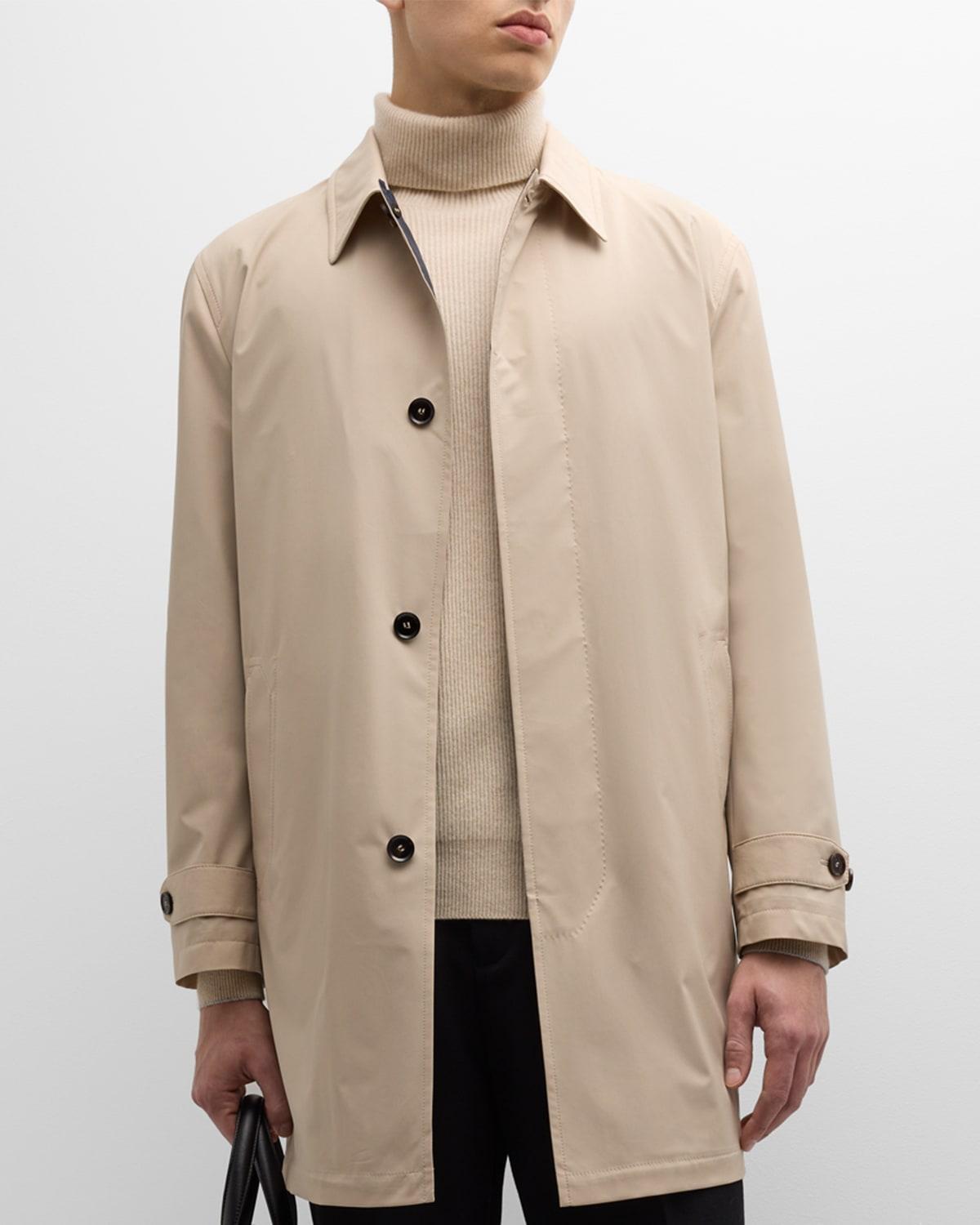 Mens Concealed Button-Front Car Coat Product Image