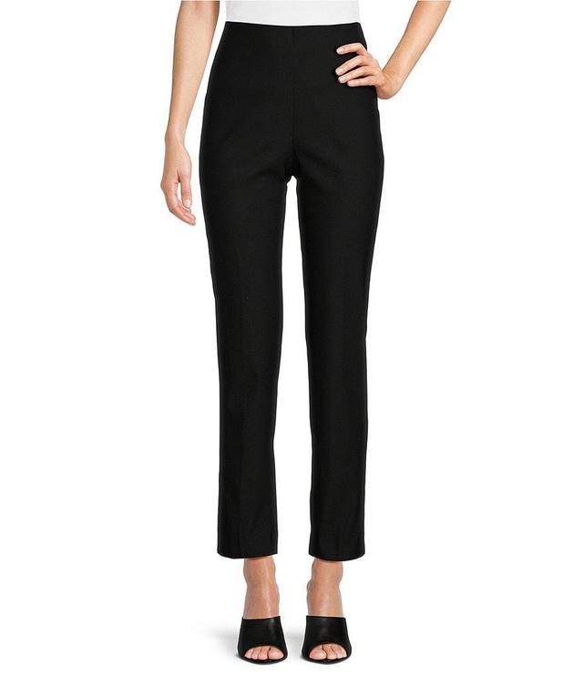 Ali Miles Solid Woven Skinny Leg No Waist Pull-On Ankle Pants Product Image