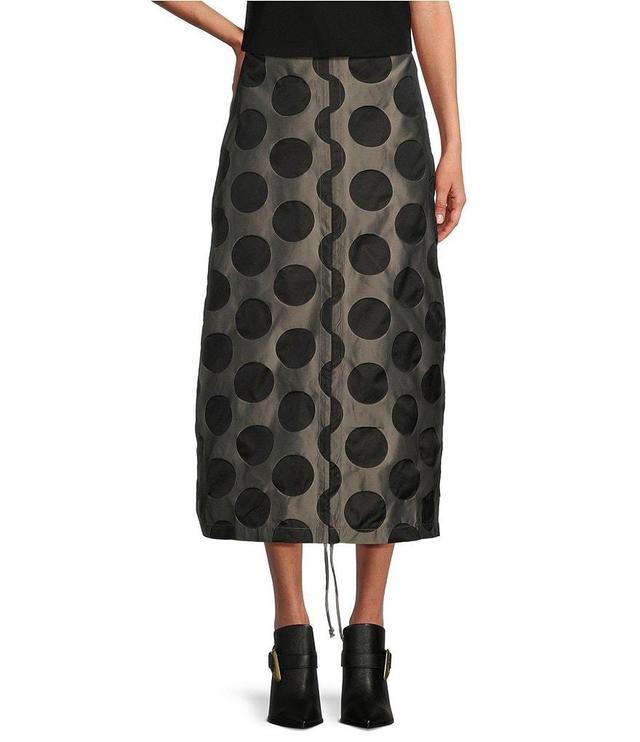 Bryn Walker Cleo Memory Crunch Jacquard Dot Print Ruched Tie Skirt Product Image