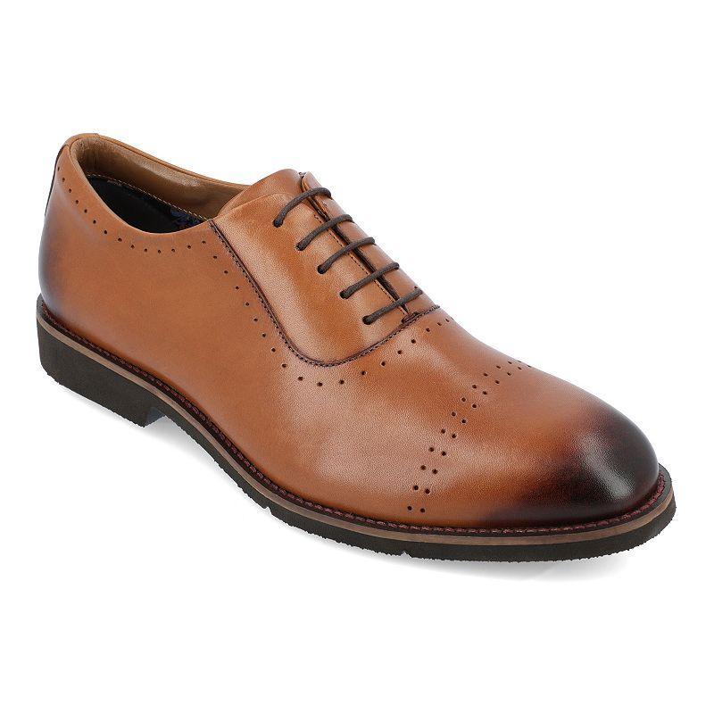 Thomas & Vine Morey Perforated Mens Leather Oxfords Grey Product Image