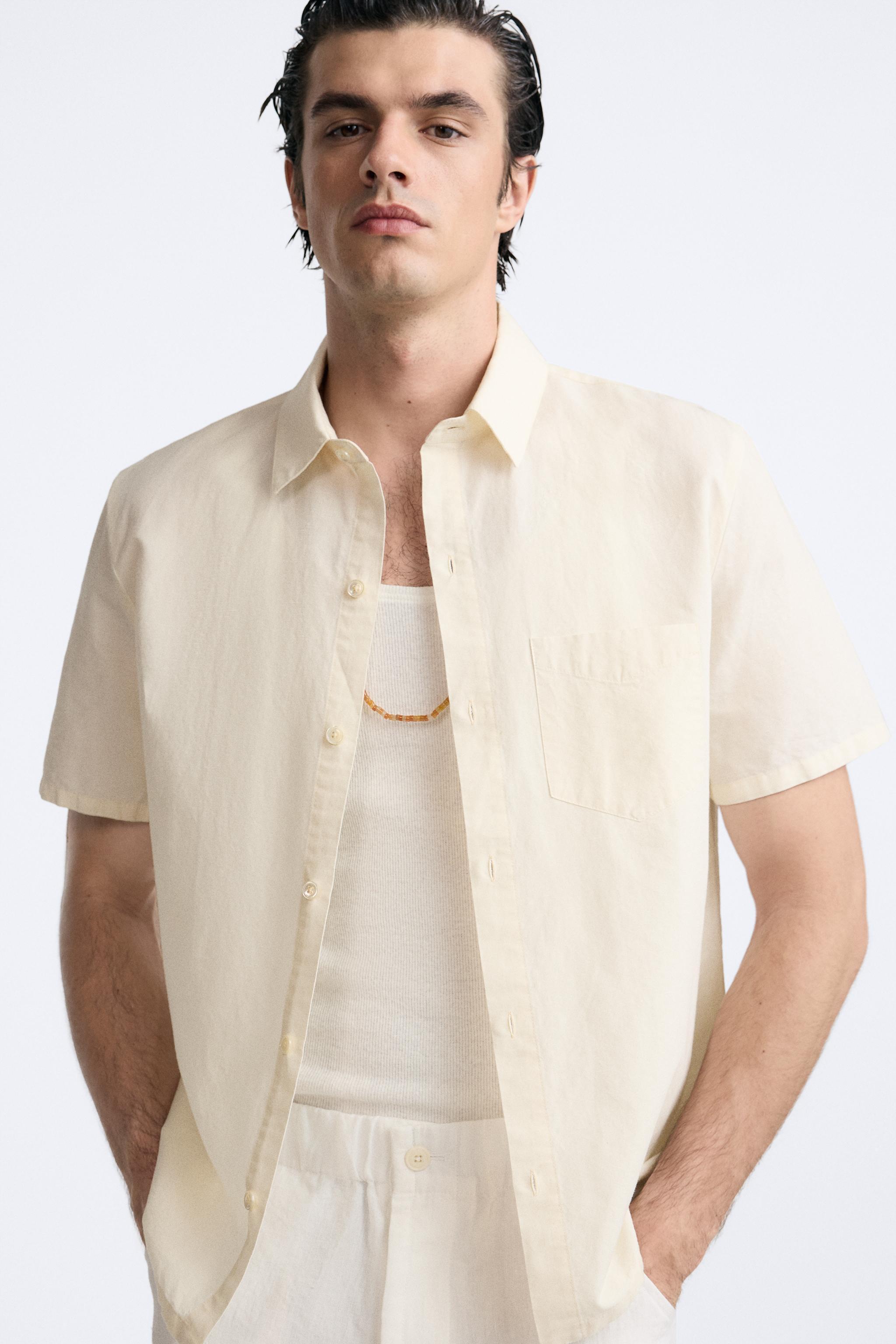 COTTON - LINEN BLEND SHIRT Product Image