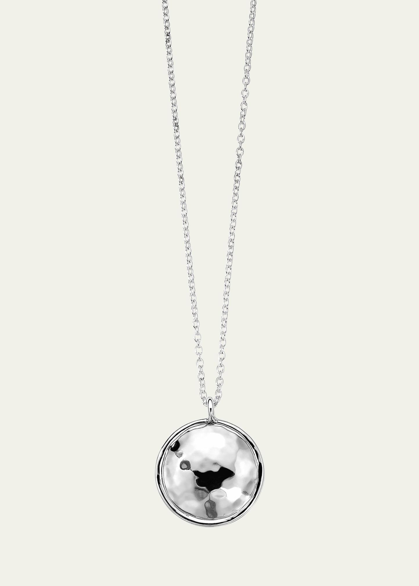 Sterling Silver Classico Goddess Hammered Pendant Necklace Product Image