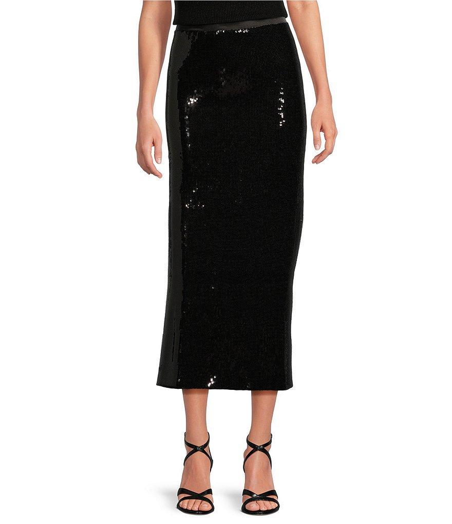 Hugo Boss Eluxia Woven Sequin Midi Skirt Product Image