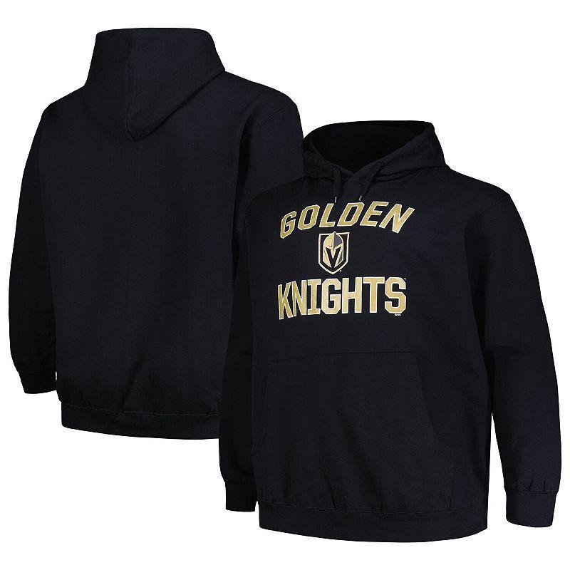 Mens Profile Black Vegas Golden Knights Big & Tall Arch Over Logo Pullover Hoodie Product Image