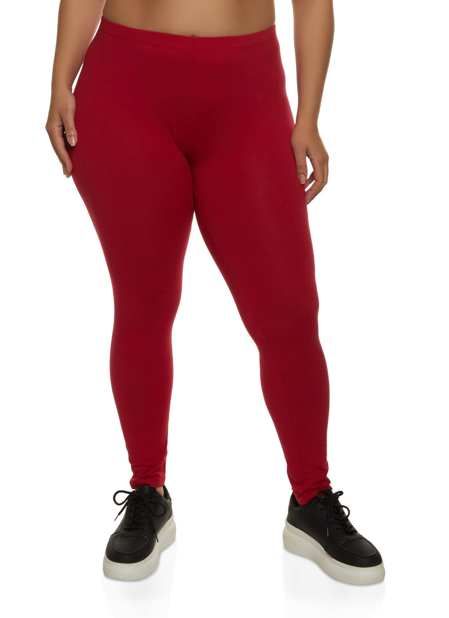 Womens Plus Size Basic High Waist Leggings Product Image