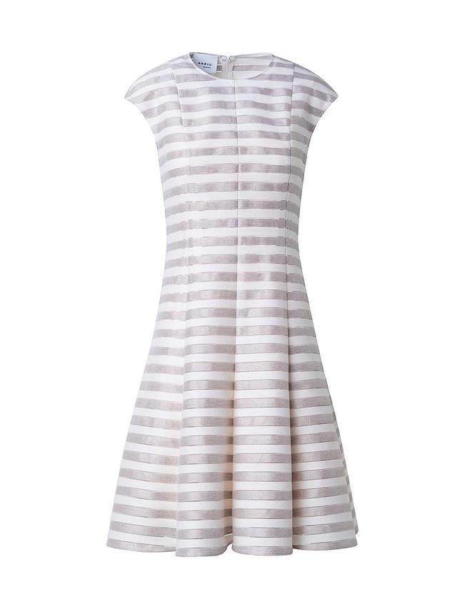 Womens Striped Linen-Blend Minidress Product Image