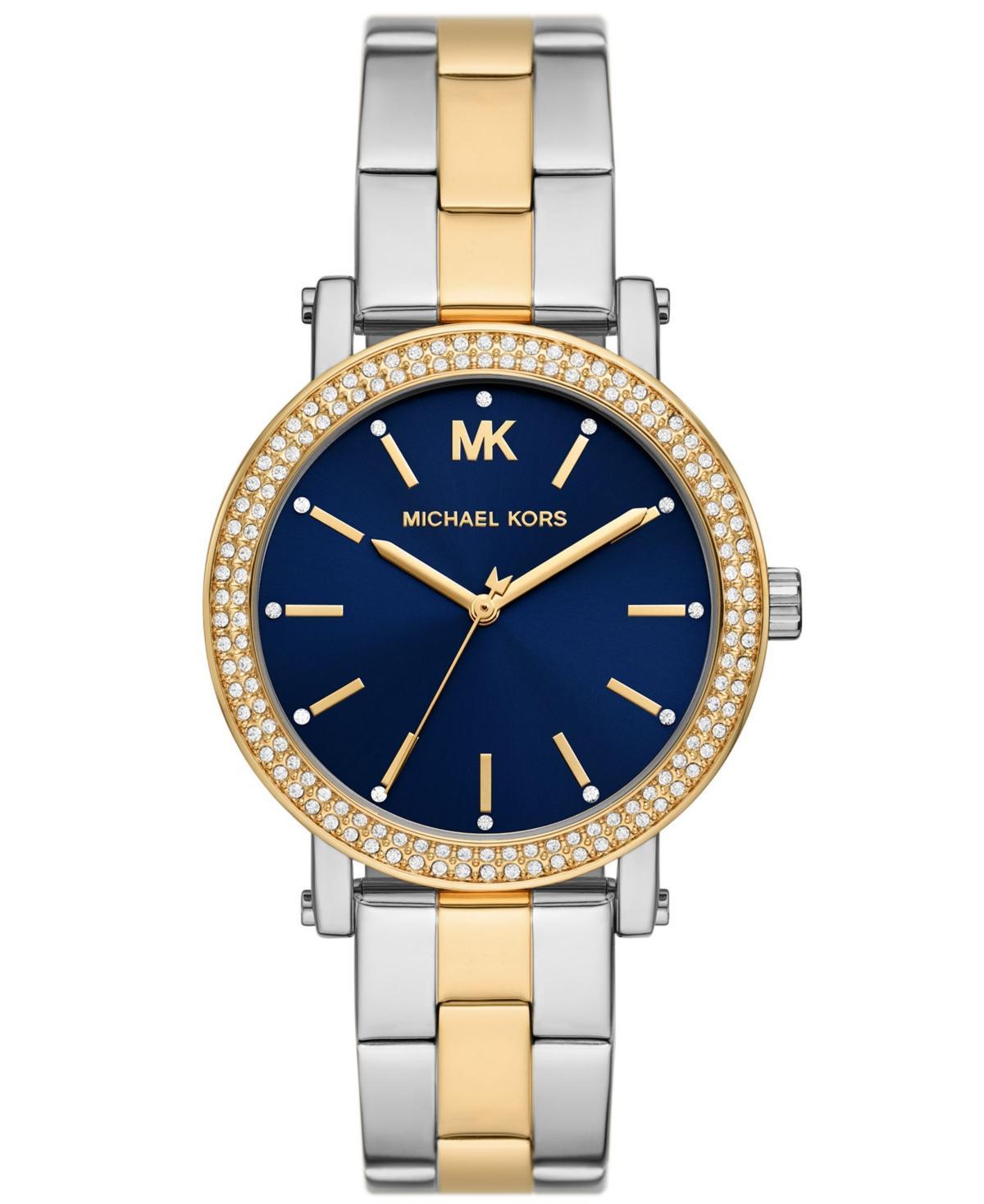 Michael Kors Womens Corey Three-Hand Two-Tone Stainless Steel Watch 38mm - Two-Tone Product Image