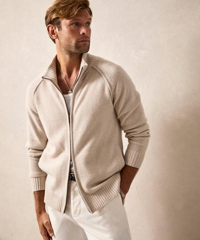 Nomad Cashmere Full-Zip Sweater in Bisque Product Image