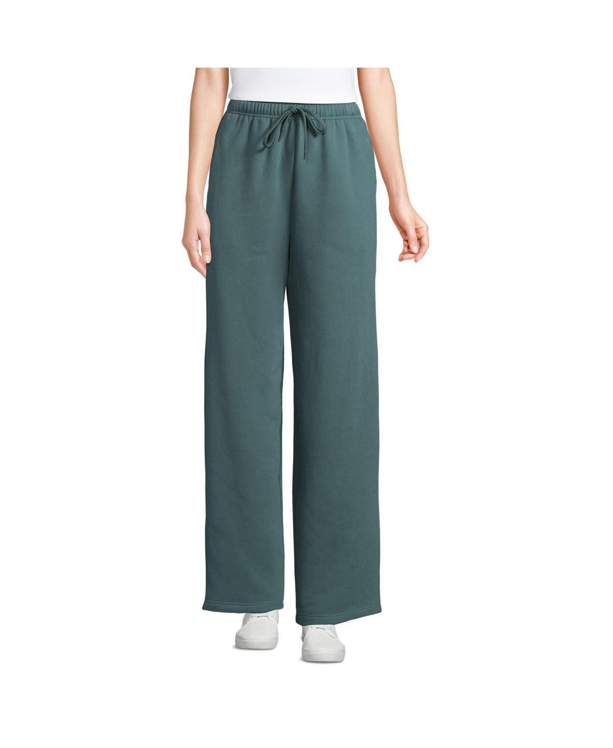 Lands End Womens Serious Sweats High Rise Relaxed Straight Leg Pants Product Image