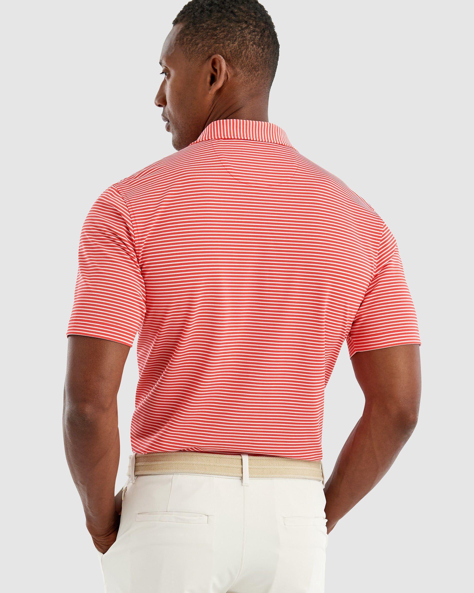 Performance Mesh Polo - Hunter Stripe Male Product Image