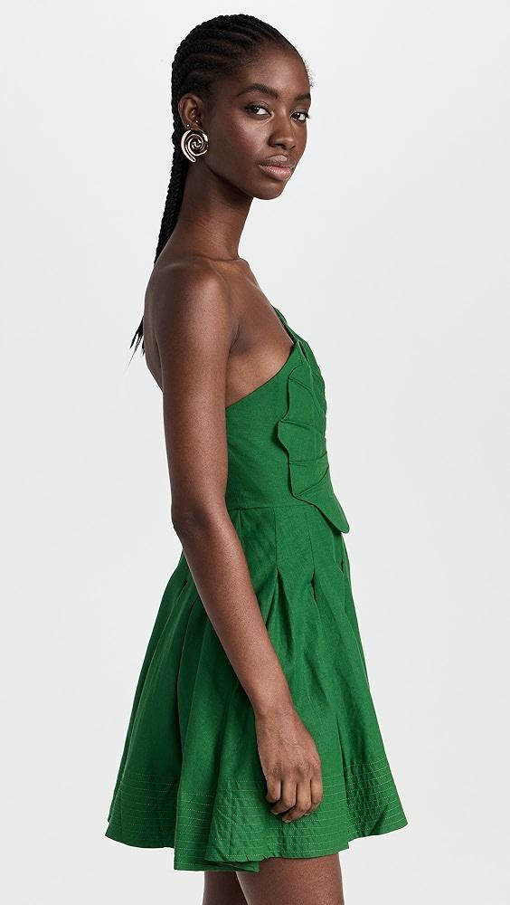 FARM Rio Green One Shoulder Lea Mini Dress | Shopbop Product Image