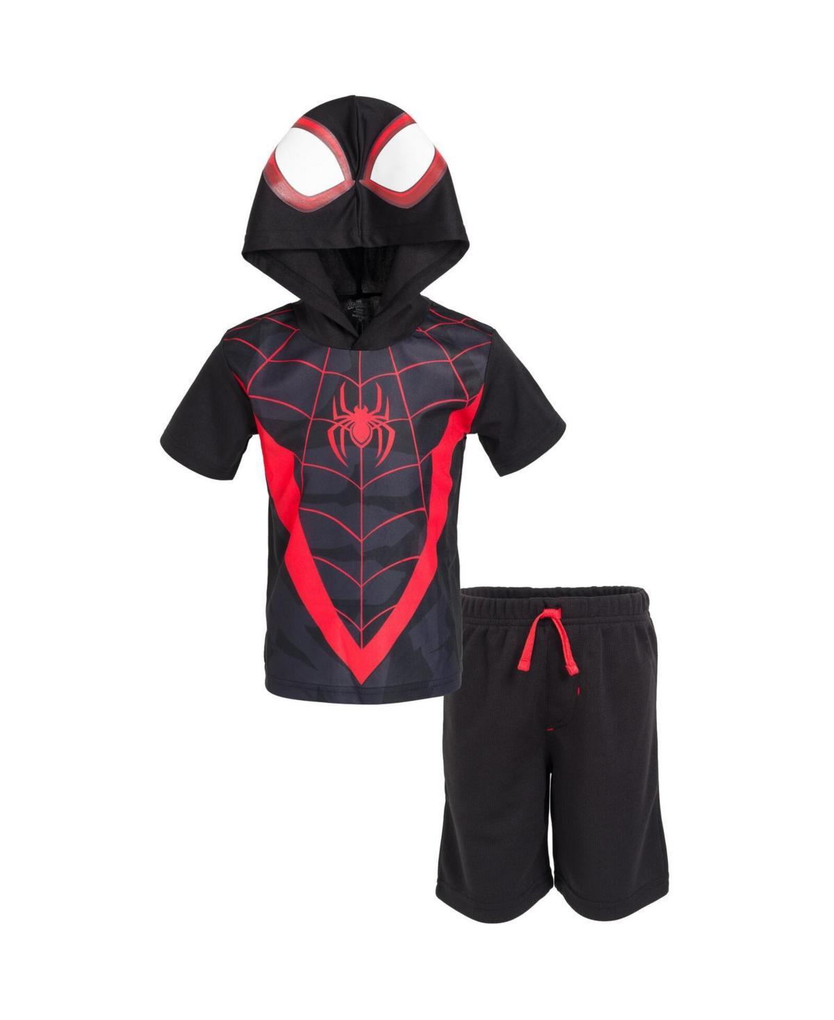 Marvel Toddler Boys Spider-Man Miles Morales Athletic Graphic T-Shirt Mesh Shorts Miles Morales Product Image