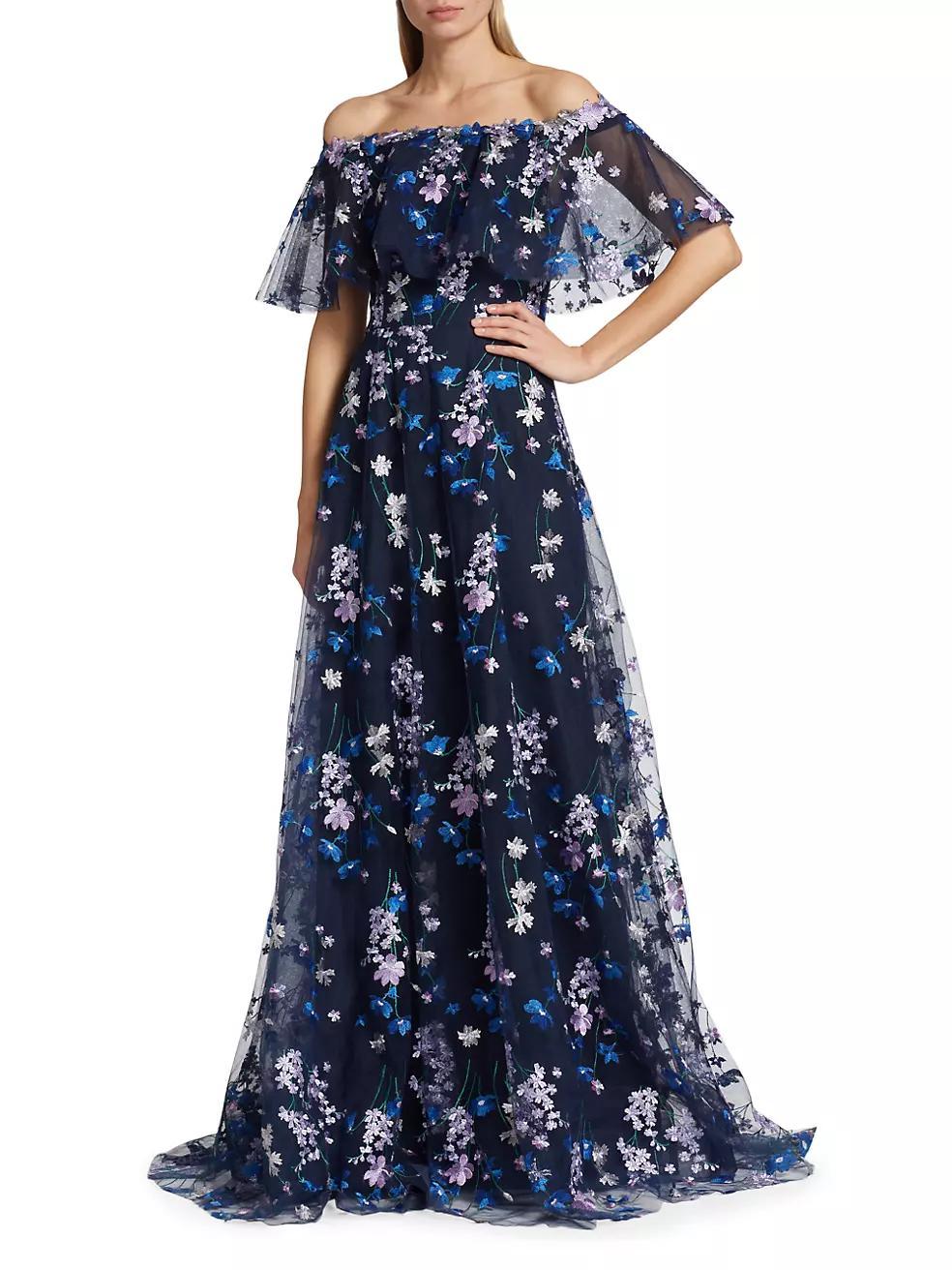 Wildflower Embroidered Gown Product Image