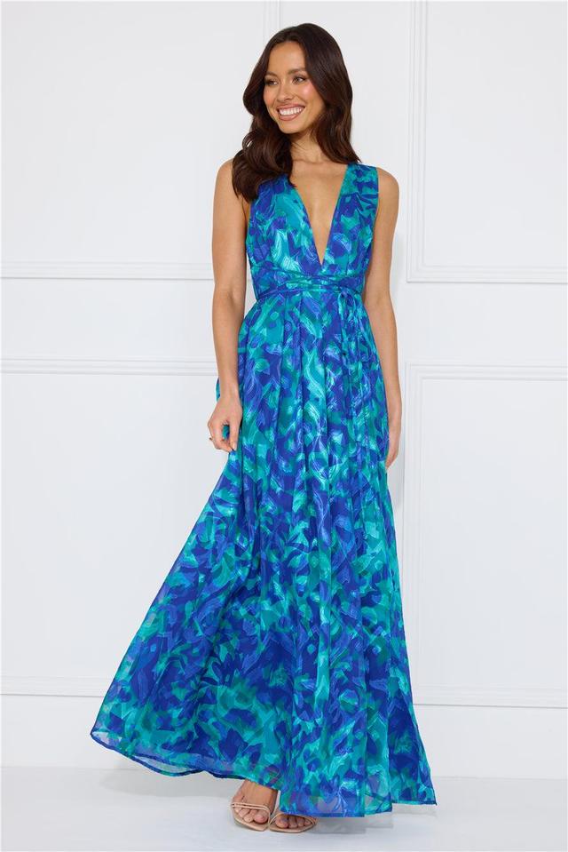 Exquisite Extravaganza Maxi Dress Blue Product Image