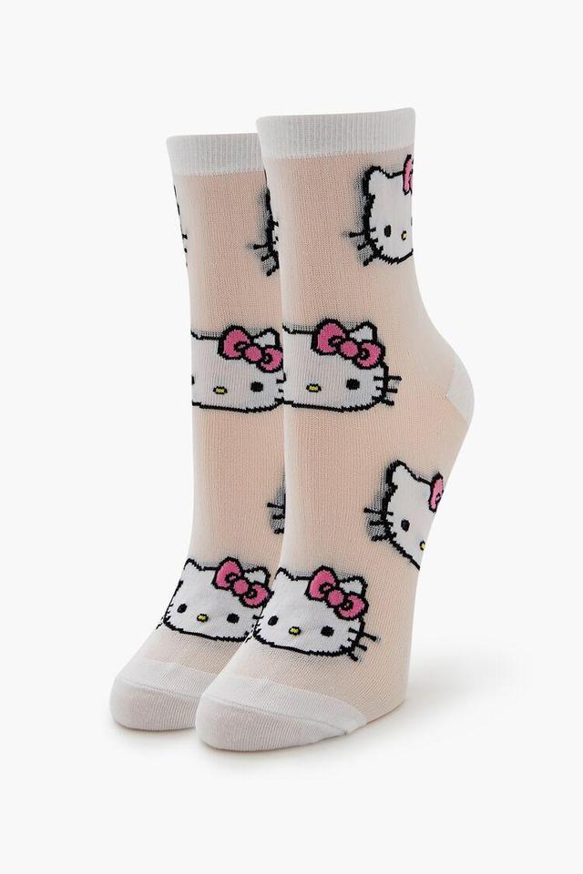 Sheer Hello Kitty Crew Socks | Forever 21 Product Image