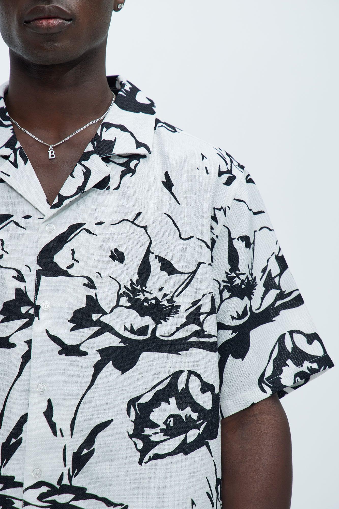 Jette Floral Shirt - Black/White Product Image