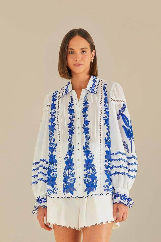 Off-White Blue Yard Blouse Product Image