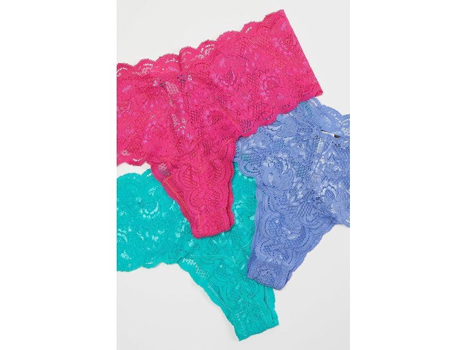 Cosabella Never Say Never Comfie Thongs 3-Pack (Portif Bl Flori Addy Grn) Women's Underwear Product Image