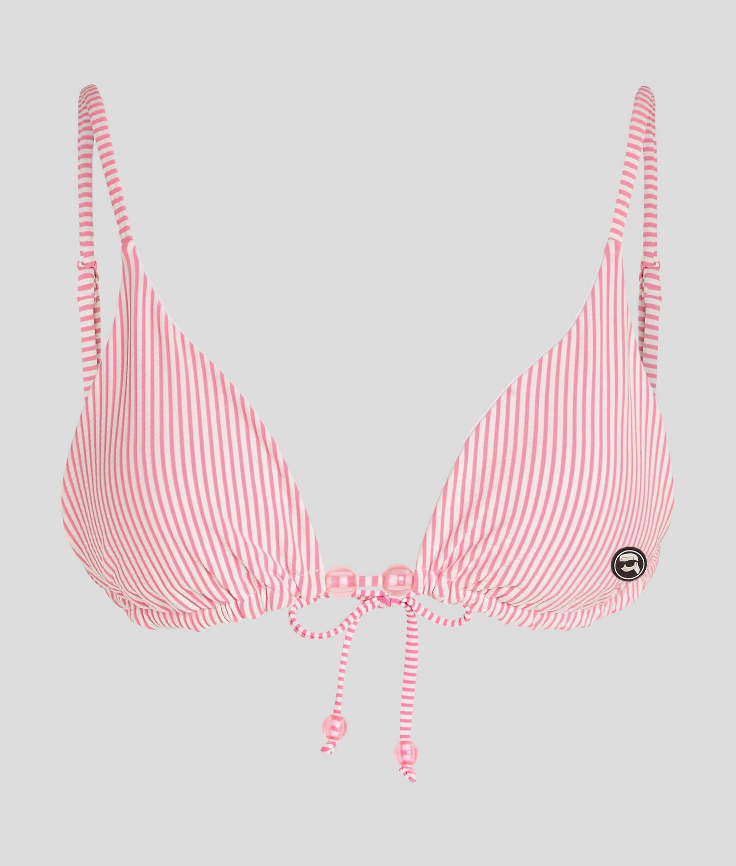 IKON STRIPED TRIANGLE BIKINI TOP Product Image