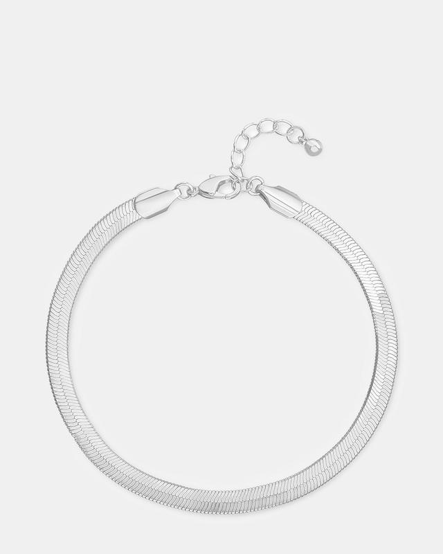 HERRINGBONE ANKLET SILVER Product Image