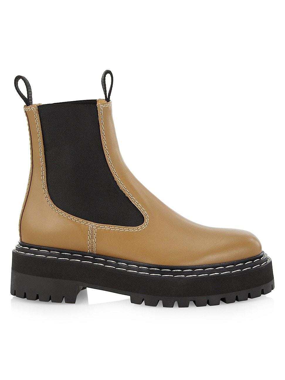 Womens Leather Lug-Sole Chelsea Boots product image