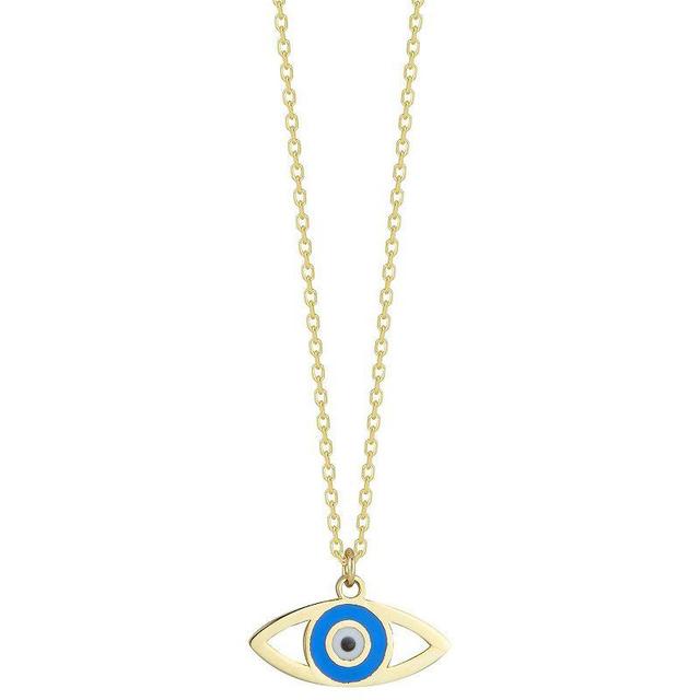 LUMINOR GOLD 14k Gold Evil Eye Necklace, Womens Yellow Product Image