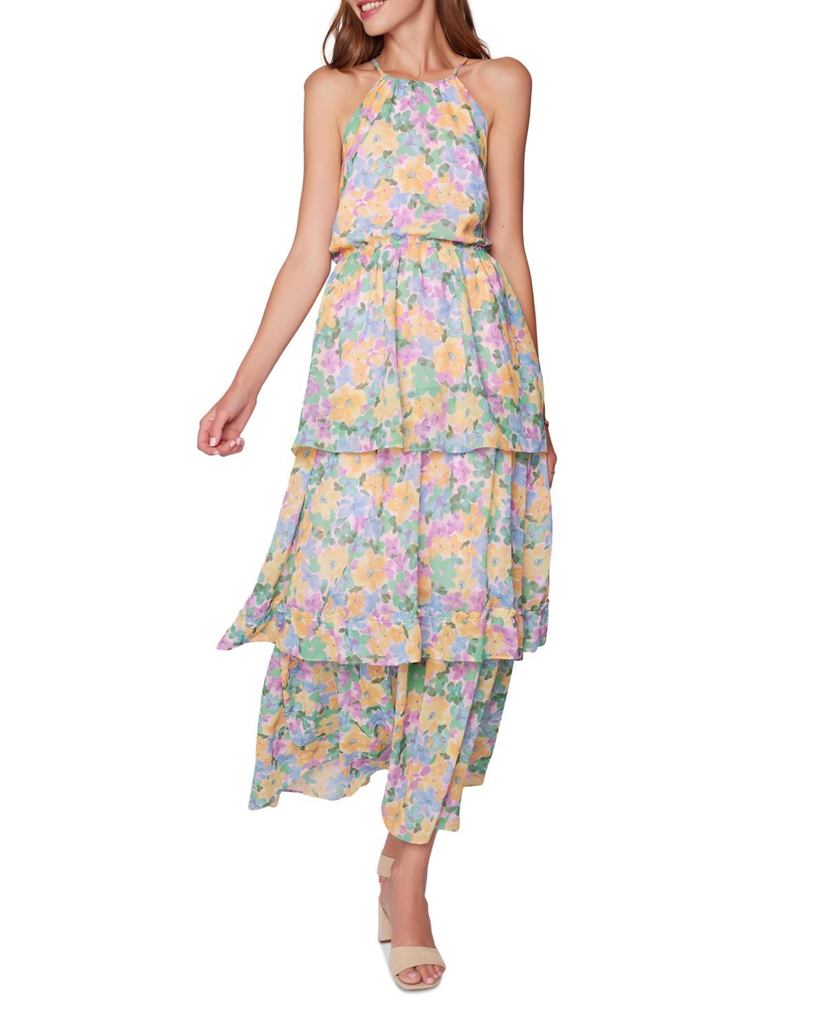 Lost + Wander Womens Florescence Floral Print Halter Maxi Dress Product Image