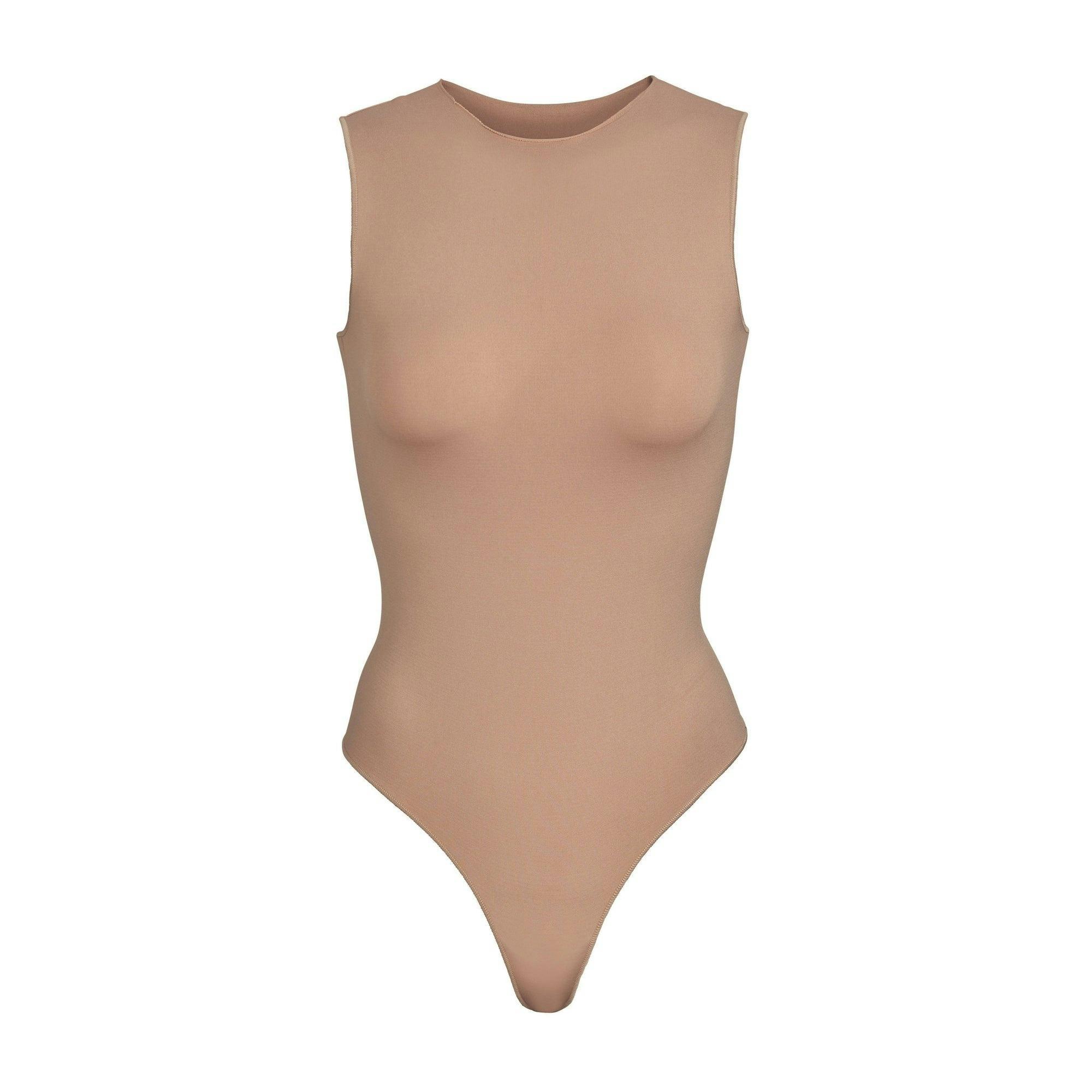 ESSENTIAL CREW NECK SLEEVELESS BODYSUIT | SIENNA Product Image