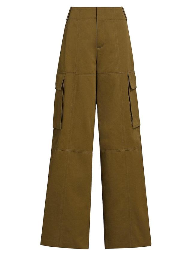 Womens Hudson Cotton Wide-Leg Cargo Pants Product Image