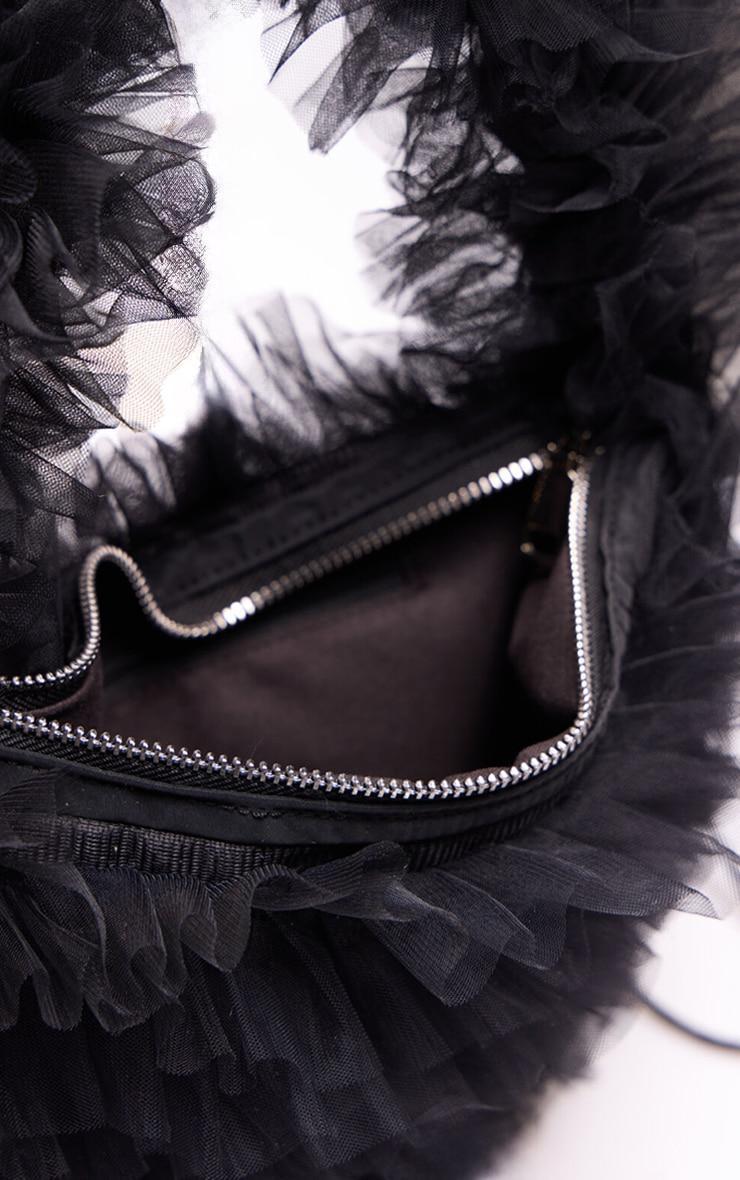 Black Ruffle Shoulder Bag Product Image